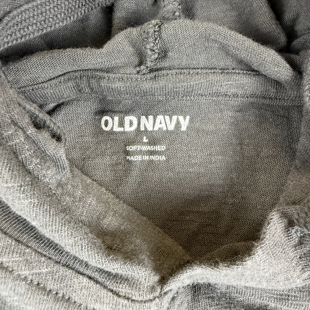 Old Navy Soft-Washed Gray Pullover Hoodie Sweatshirt L Large Casual Everyday - Picture 2 of 6